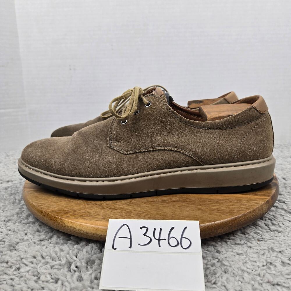 Johnston & Murphy Mens 11 Brown Suede Casual Lifestyle Daily Oxford Trainer Shoe
